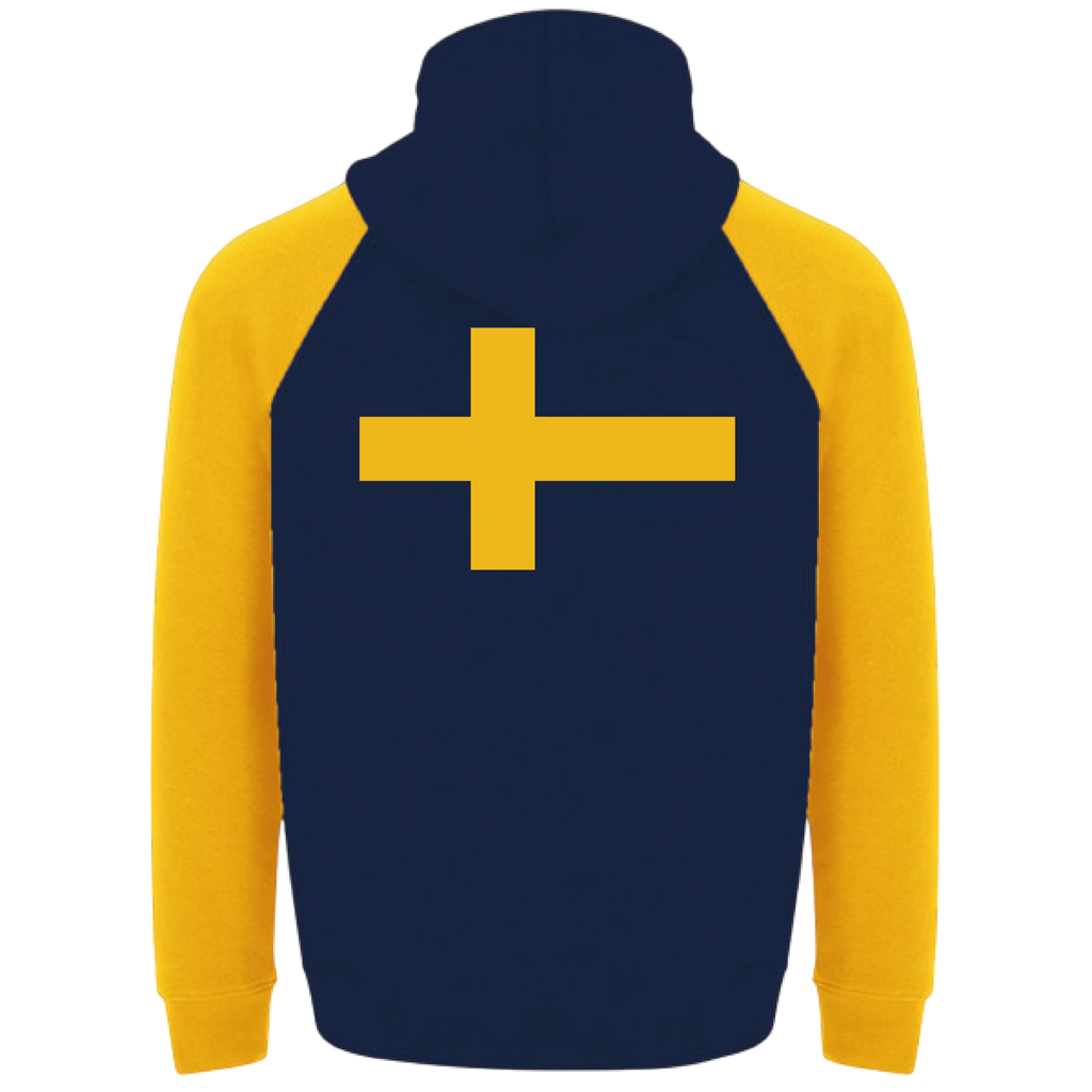 Gul/Blå Hoodie Ver - 2